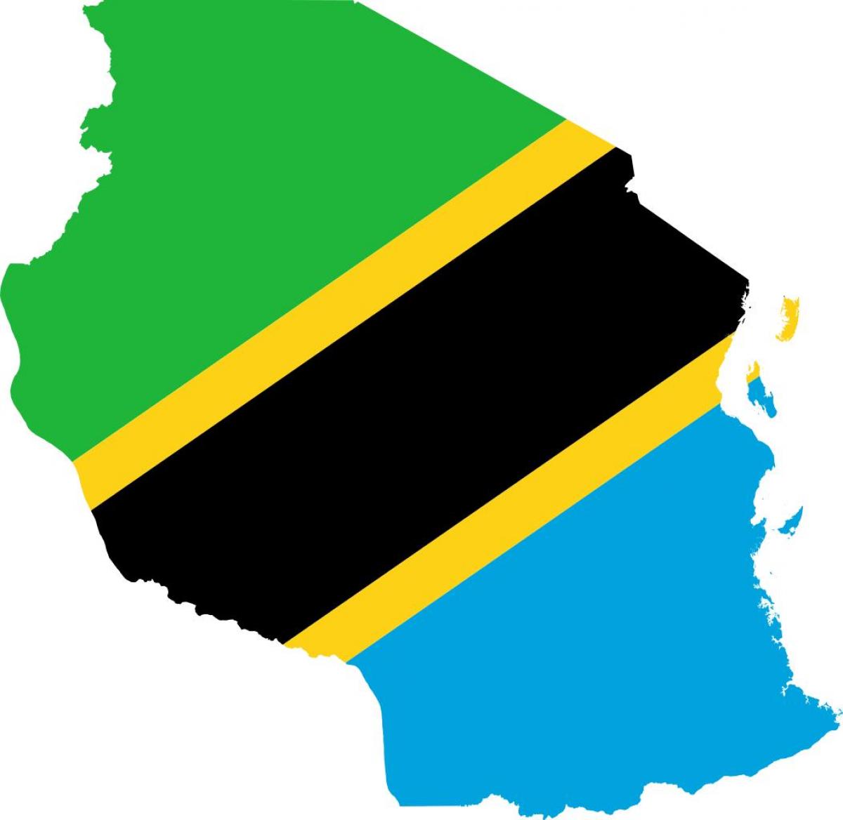 Peta dari tanzania bendera