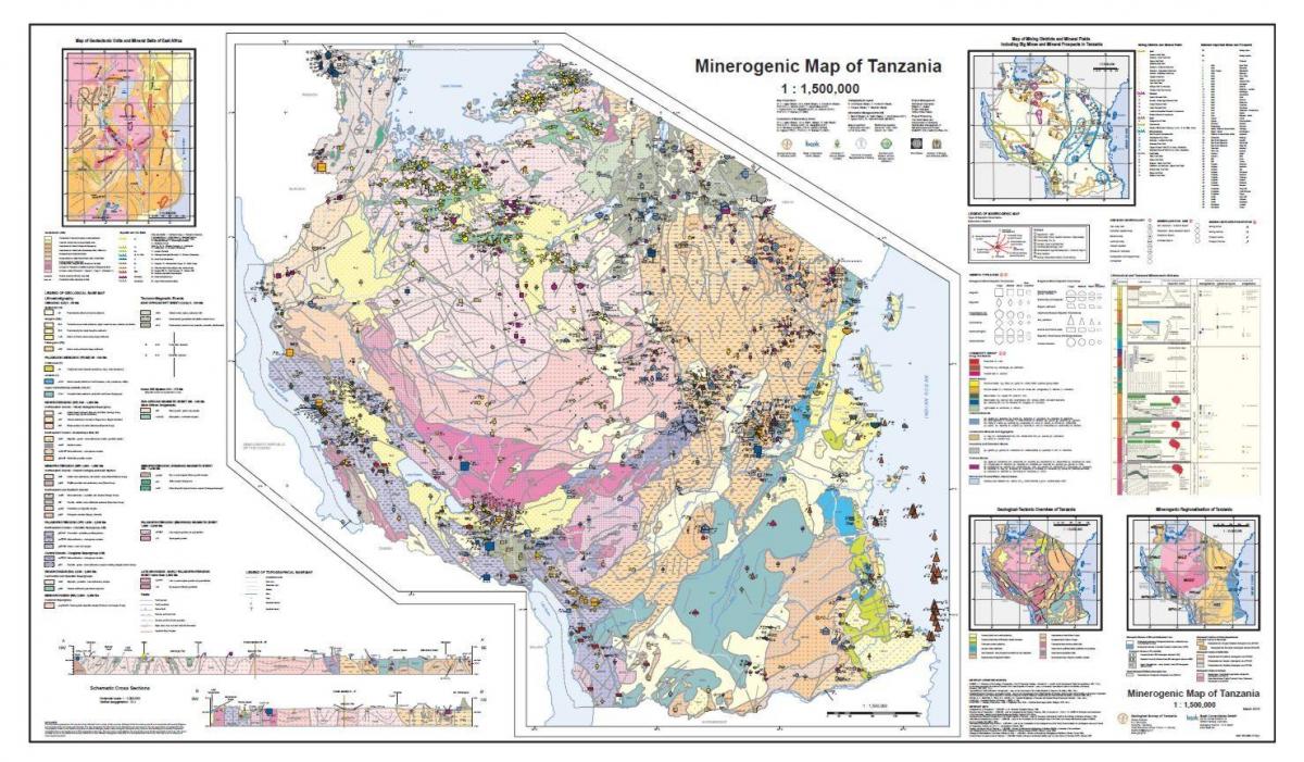 geologi dan mineral peta tanzania