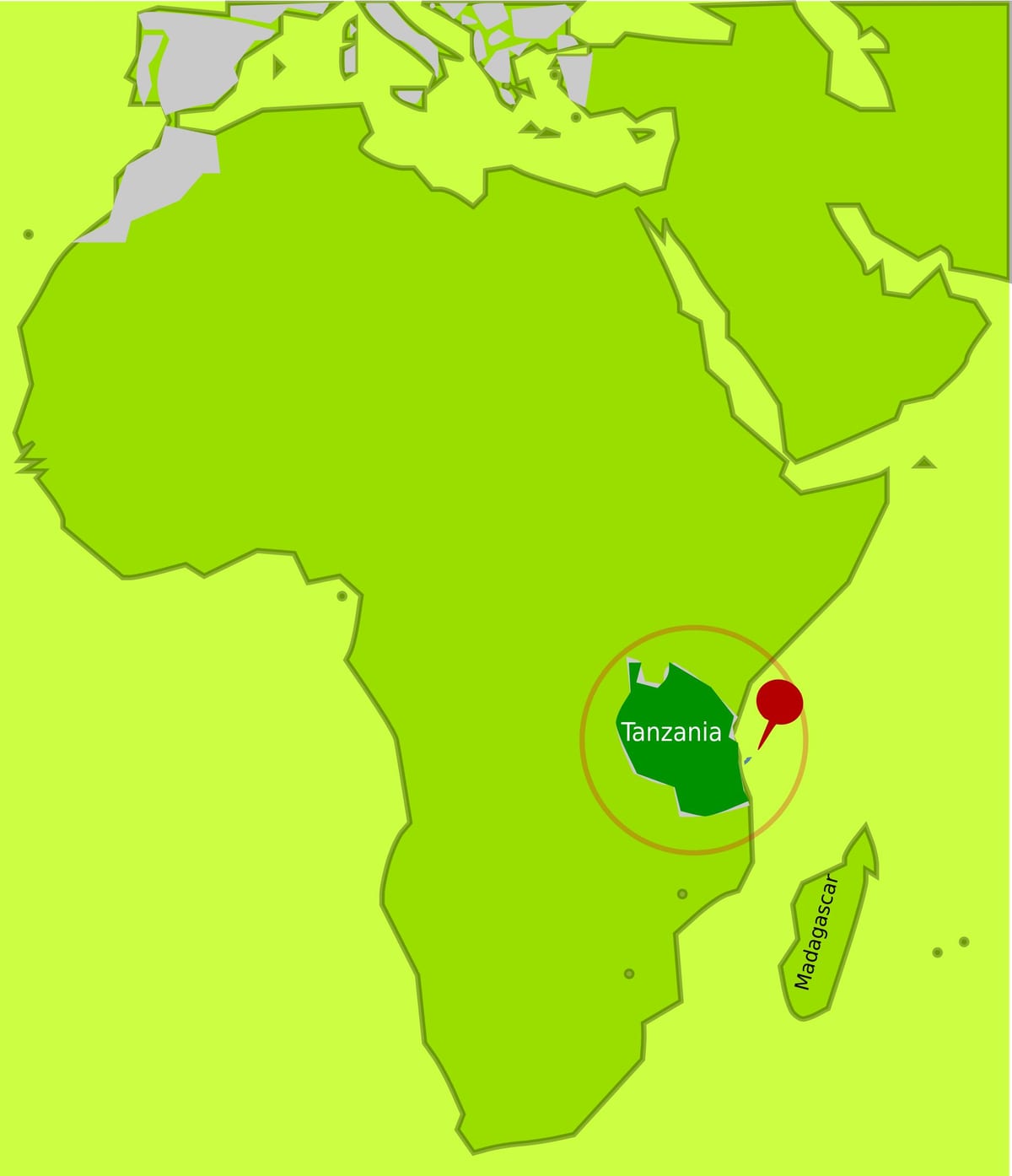 Peta pulau mafia, tanzania