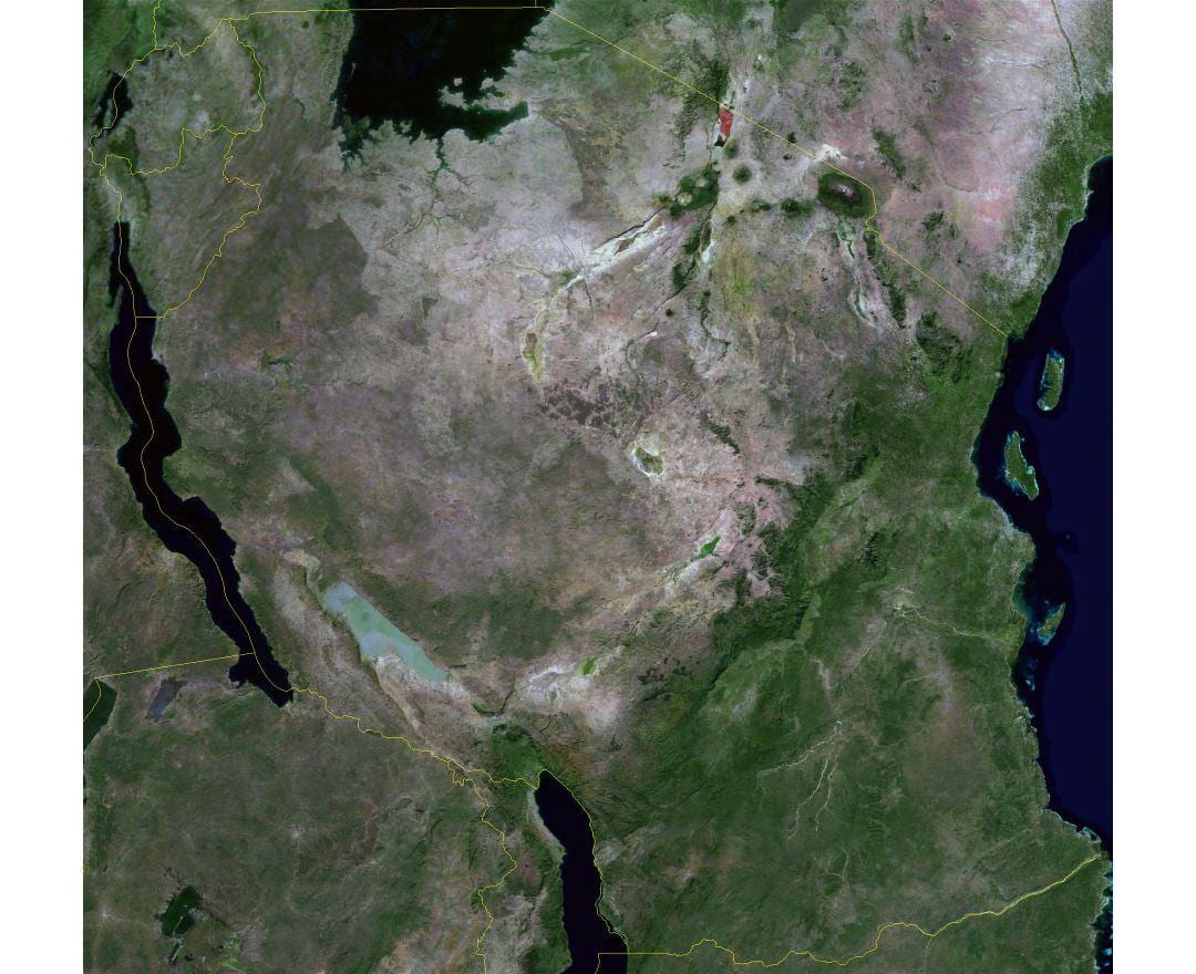 Peta dari satelit tanzania