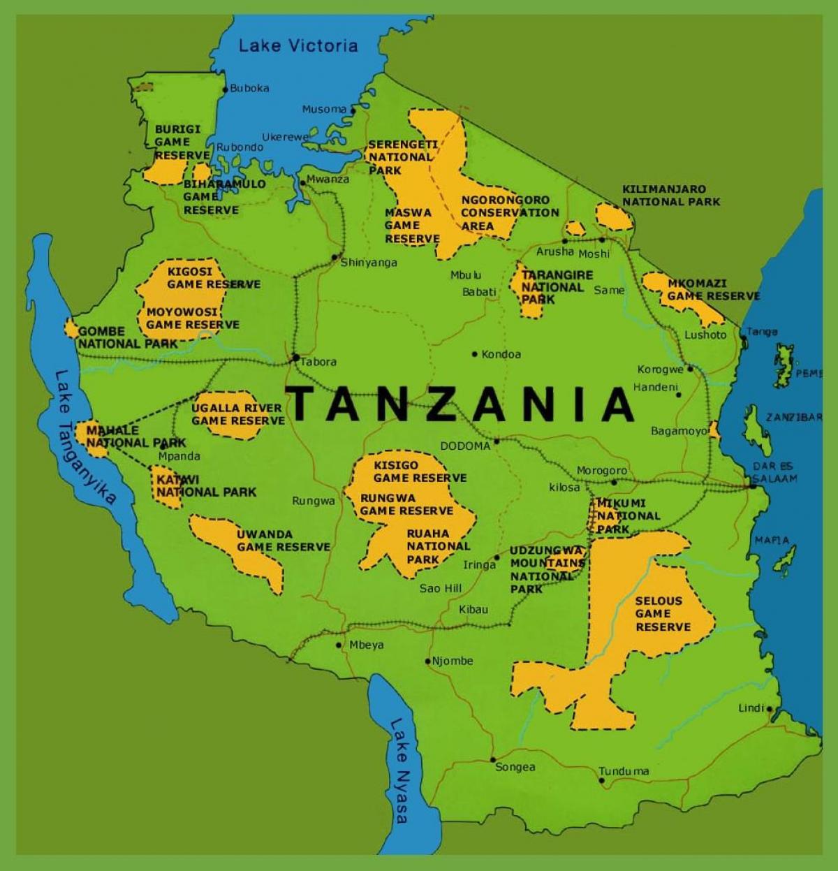 peta dari tanzania