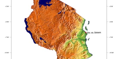 Peta dari tanzania elevasi