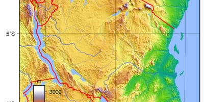 Tanzania peta topografi