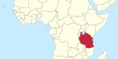 Tanzania pada peta afrika