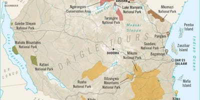 Peta dari tanzania permainan cadangan