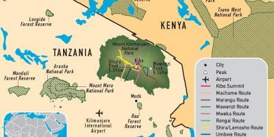 Peta dari kilimanjaro tanzania
