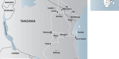 Peta tambang emas tanzania